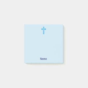 Aqua Blue Cross Faith Post It Note Pad Post-it Klebezettel