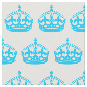 Aqua Blue Crown Stoff