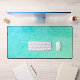 Aqua Blue Desk Mat - Großer benutzerdefinierter Ma Schreibtischunterlage