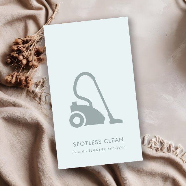 AQUA BLUE EINFACHER VACUUM CLEANER CLEANER SERVICE VISITENKARTE (Von Creator hochgeladen)