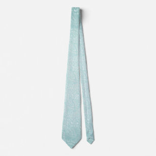 Aqua Blue Fleur Damask Neck Tie Krawatte