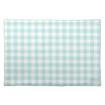 Aqua Blue Gingham Karos