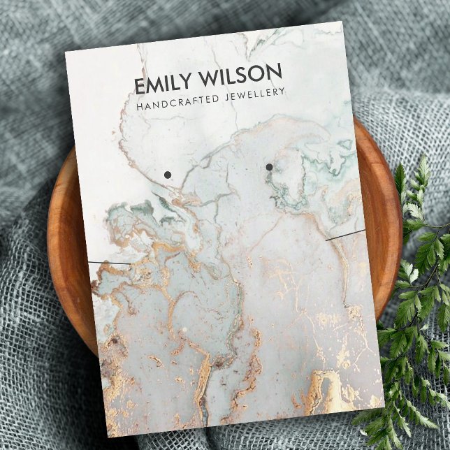 AQUA BLUE GOLD AGATE MARBLE NECKLACE STUD ANZEIGEN VISITENKARTE (Von Creator hochgeladen)