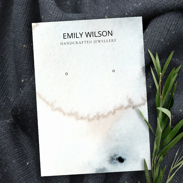 AQUA BLUE GOLD WATERCOLOR BRUSH EARNING DISPLAY VISITENKARTE (Von Creator hochgeladen)