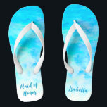 Aqua Blue Gradient Trauzeugin Einfache Flip Flops<br><div class="desc">Diese schlichten Aqua Blue Gradient Flip Flops sind ein unvergessliches Geschenk für Hochzeitsfeier-Mitglieder: Braut, Brautmädchen, Brautmutter, Trauzeugin... Sie fügen Ihrem Hochzeitstag, Junggeselinnen-Abschied oder anderen Feierlichkeiten eine stilvolle Glamour hinzu. Strich Anpassen Sie es mit Ihrer Formulierung durch die Vorlagenfelder. Wenn Sie gewollt haben, um den Stil, die Farbe oder die Textplatzierung...</div>