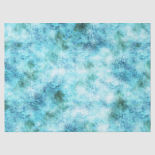 Aqua Blue Green Abstrakt Seidenpapier
