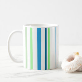 Aqua Blue Green Beach Farbstreifen Kaffeetasse