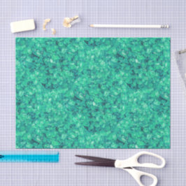 Aqua Blue Green Crushed Sea Glass Decoupage Seidenpapier