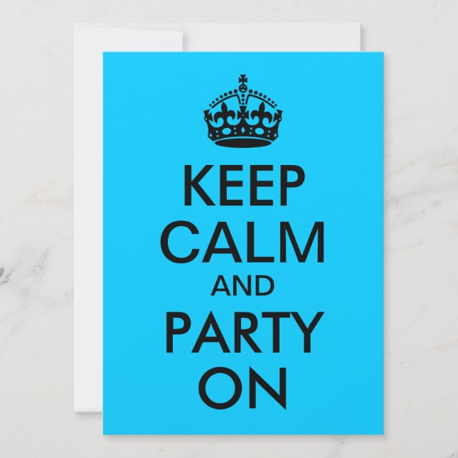 Aqua Blue hält Ruhe und führt weiter Einladung (Vorderseite)