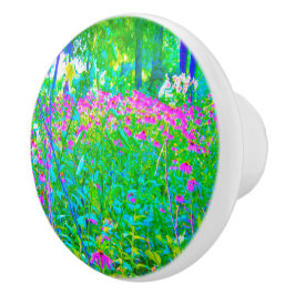 Aqua Blue Impressionistische Gartenanlage Landscha Keramikknauf