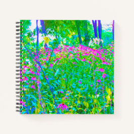 Aqua Blue Impressionistische Gartenanlage Landscha Notizbuch