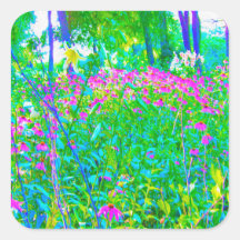 Aqua Blue Impressionistische Gartenanlage Landscha