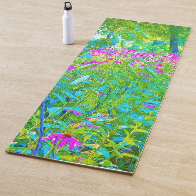 Aqua Blue Impressionistische Gartenanlage Landscha Yogamatte (Beispiel)