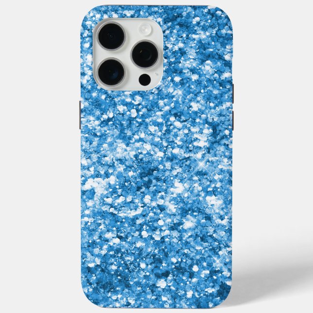Aqua Blue Jewel Glitzer Case-Mate iPhone Hülle (Rückseite)