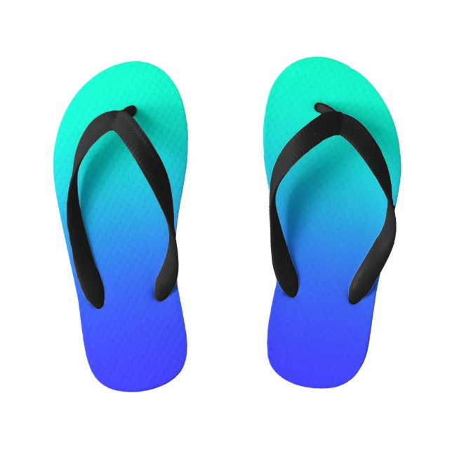 Aqua + Blue Kids Flip Flops (Fußbett)