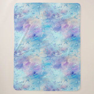Aqua Blue Lila Ice Schnee Weihnachten Sherpadecke