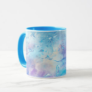 Aqua Blue Lila Ice Schnee Weihnachten Tasse