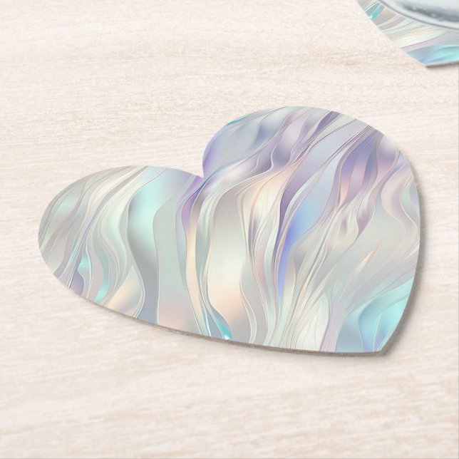 Aqua Blue Lila Pearl White Untersetzer (angewinkelt)