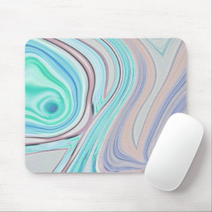 Aqua Blue Minze Green lilac lila pastellfarbener R Mousepad