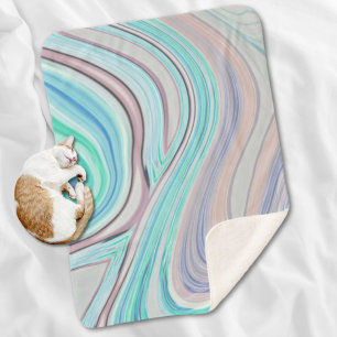 Aqua Blue Minze Green lilac lila pastellfarbener R Sherpadecke