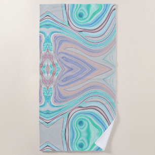 Aqua Blue Minze Green lilac lila pastellfarbener R Strandtuch