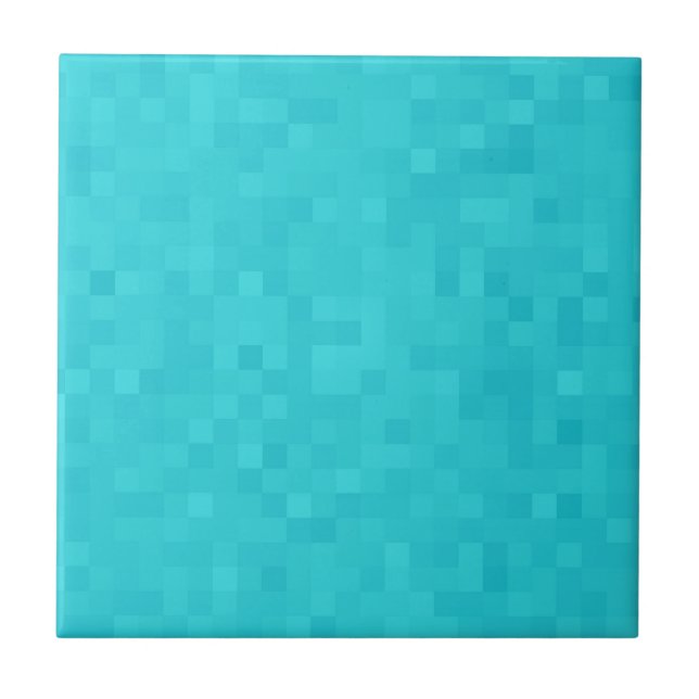 Aqua Blue Mosaic Tile Pattern Fliese (Vorderseite)