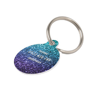Aqua blue Ombre Glitzer Glitzern Tiermarke
