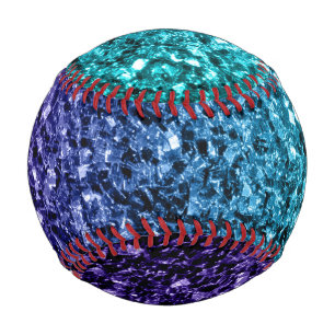 Aqua blue ombre Imitate Glitzer Glitzern Baseball