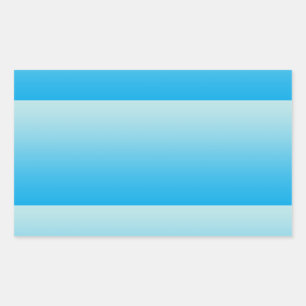 Aqua Blue Ombre Rechteckiger Aufkleber