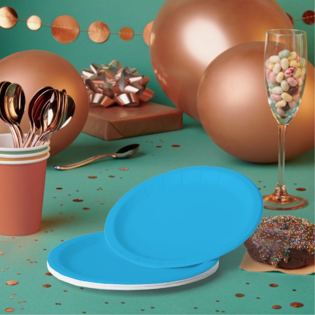 Aqua Blue Pappteller (Multi)