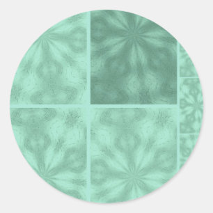 Aqua Blue Pattern Runder Aufkleber