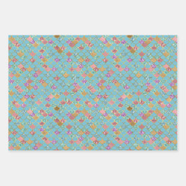 Aqua Blue Pink Lila Gold Glitzer Mermaid Geschenkpapier Set