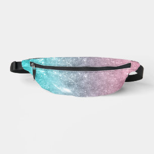 Aqua Blue Pink ombre Sea Galaxy abstrakt Bauchtasche