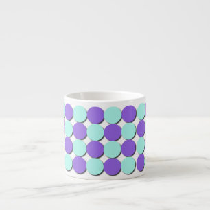 Aqua & Blue Polka Dots Espressotasse