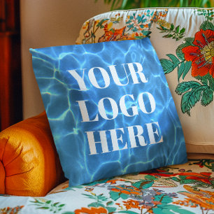 Aqua Blue Pool Foto für Ihr Logo Kissen