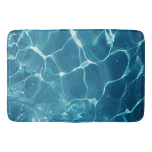Aqua Blue Pool Water Muster Badematte