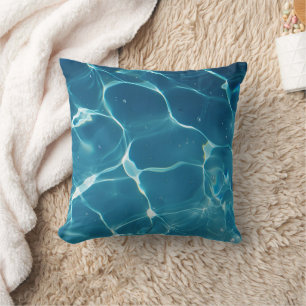Aqua Blue Pool Water Muster Kissen
