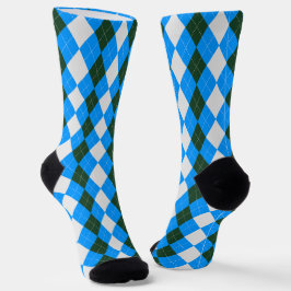 AQUA BLUE & RACING Muster Socken für die Raute GRÜ