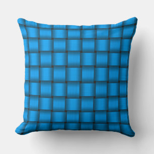 Aqua Blue Ribbon Throw Kissen
