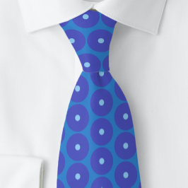 Aqua Blue Rings. Mens Neck Tie Krawatte