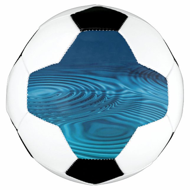 Aqua Blue Ripples Fußball (Vorderseite)