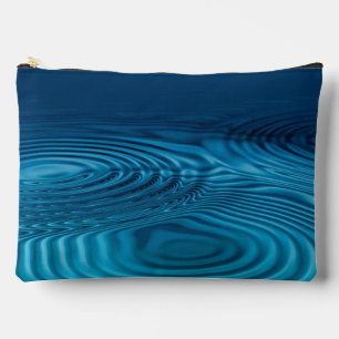 Aqua Blue Ripples Zubehörtasche