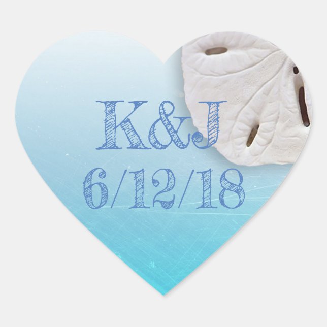 Aqua Blue Sand Dollar Seaside Stickers (Vorderseite)