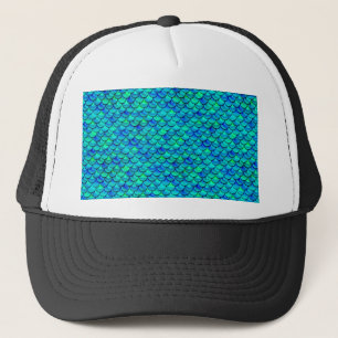 Aqua Blue Scales Truckerkappe
