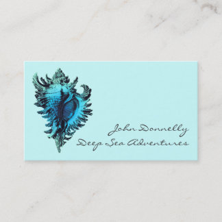 Aqua Blue Sea Muschel Business Cards Visitenkarte