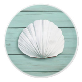 Aqua Blue Seashell Imitats Muschel Drawer Knopf Keramikknauf