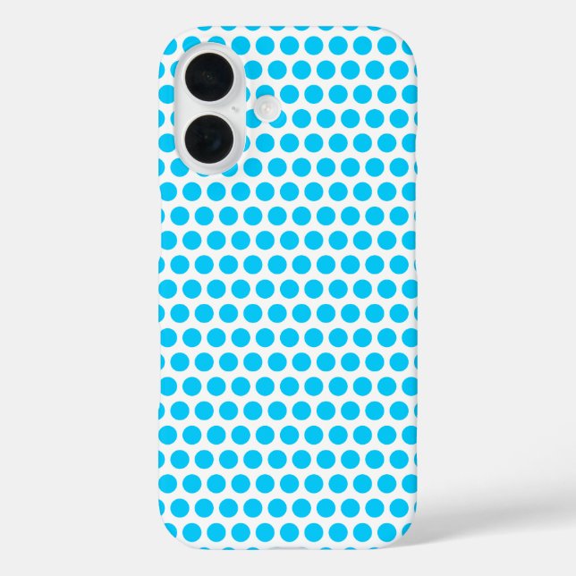Aqua Blue Small Dots Case-Mate iPhone Hülle (Rückseite)
