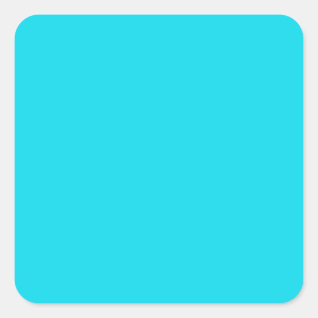 Aqua Blue Square Sticker (Vorderseite)