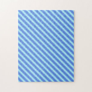 Aqua Blue Strick Crochet Strip Texturmuster Puzzle
