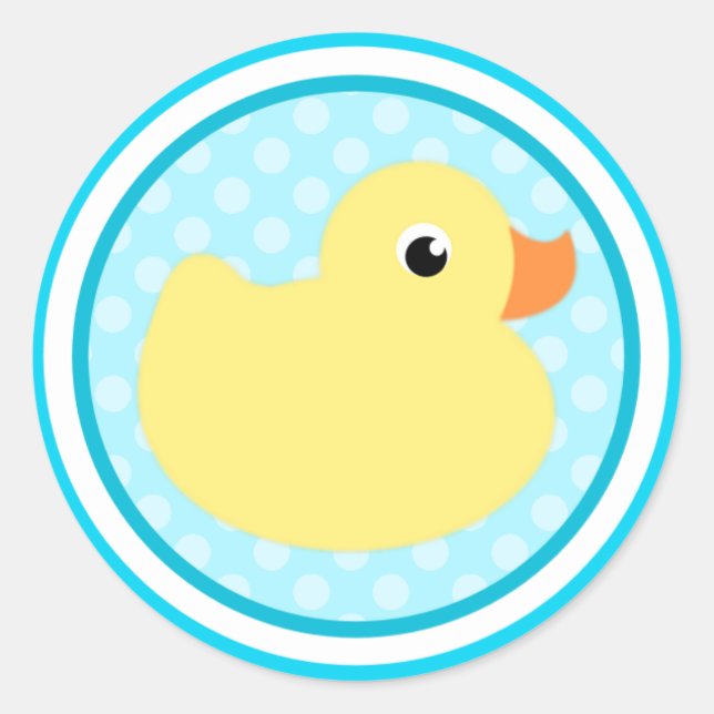 Aqua Blue Sweet Baby Duck Stickers (Vorderseite)